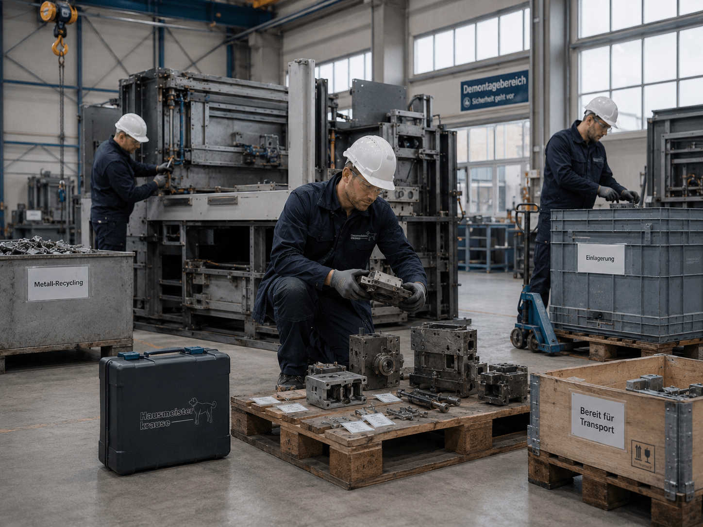 Kontrollierte Zerlegung von Bauteilen für Transport oder Verwertung