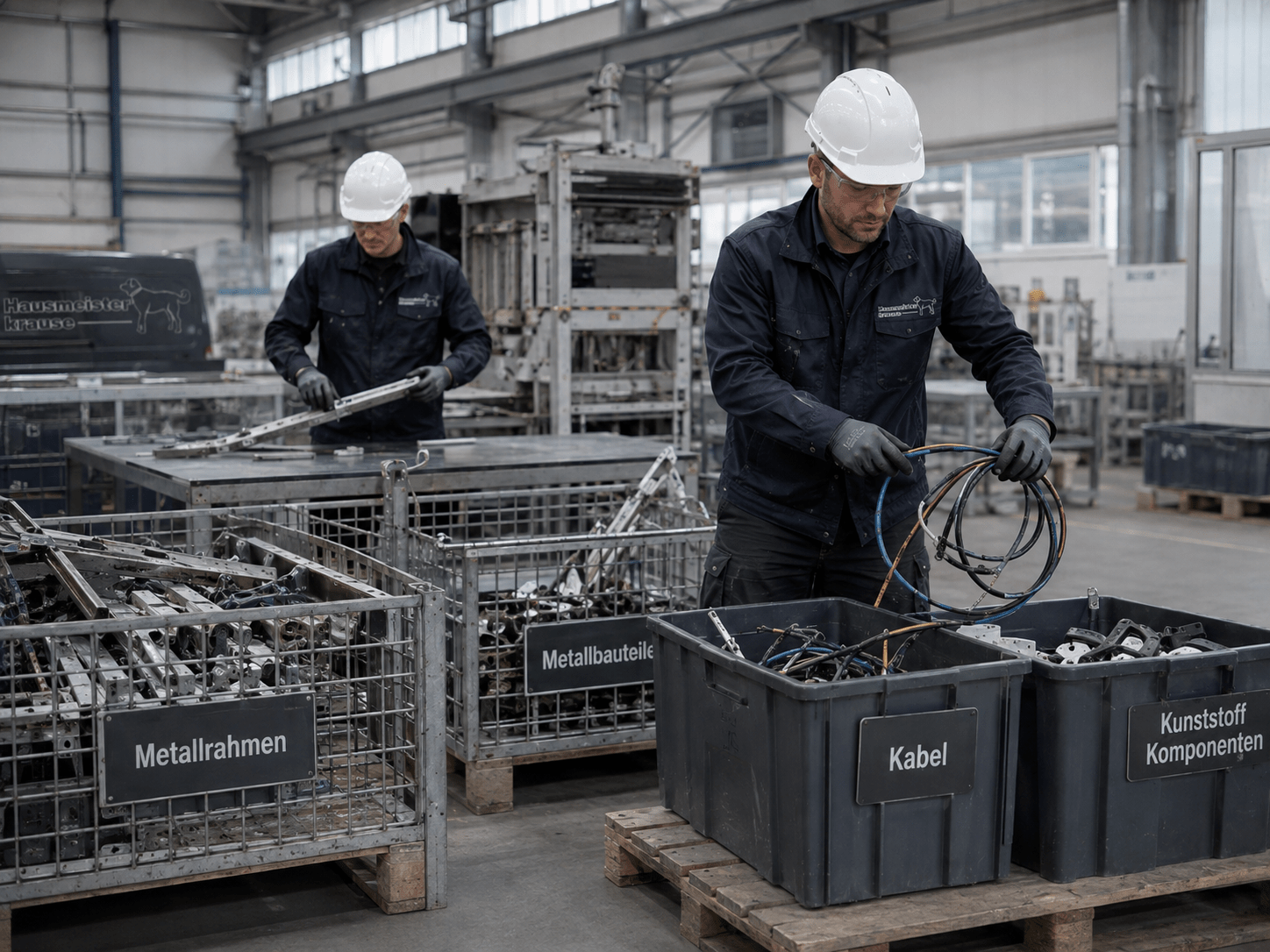 Trennung von Metallen und weiteren verwertbaren Materialien