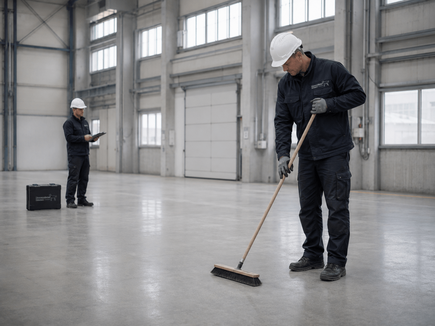 Geräumter und besenrein übergebener Arbeitsbereich nach der Demontage