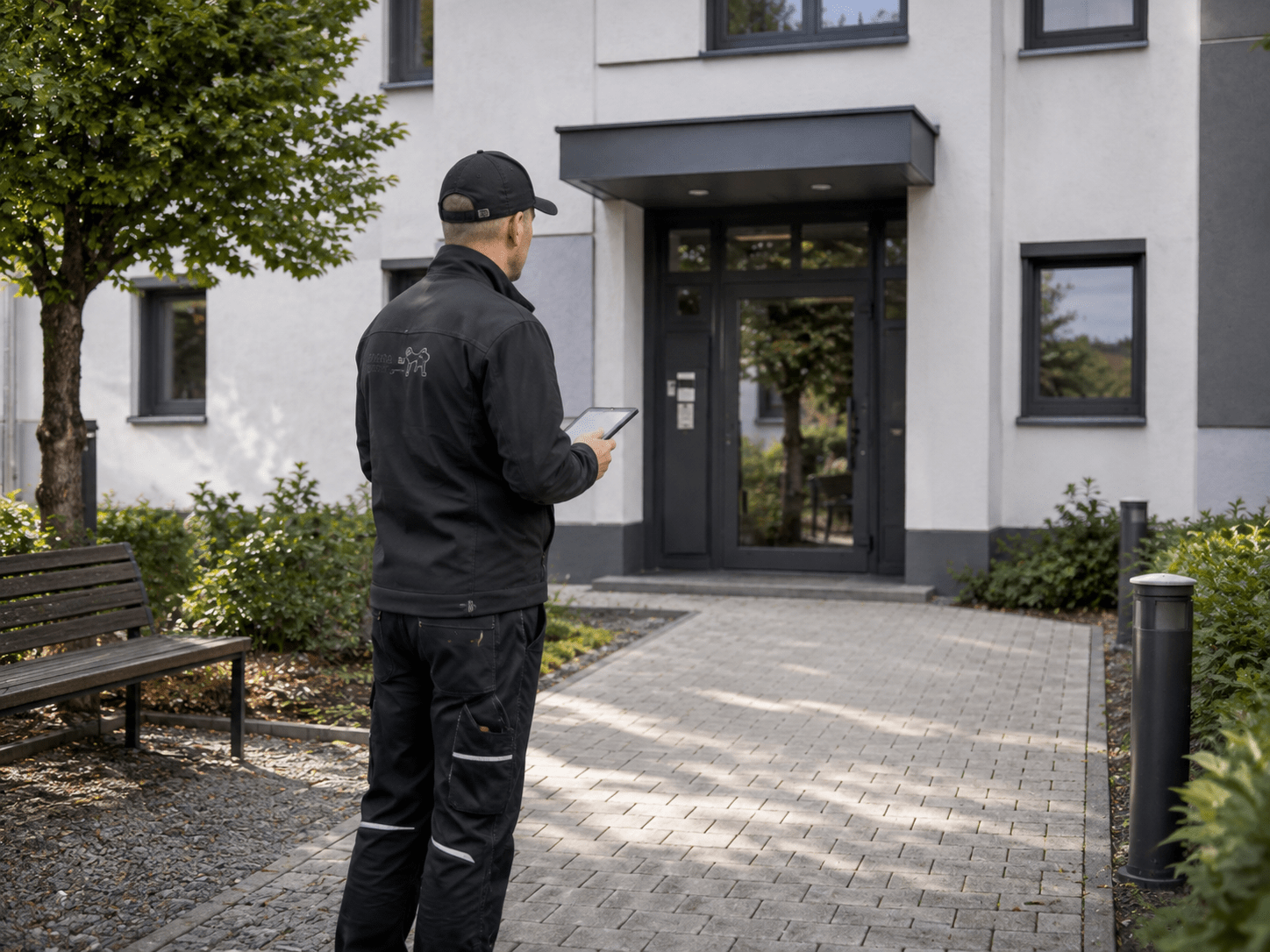 Objektbetreuung an einem modernen Wohnobjekt