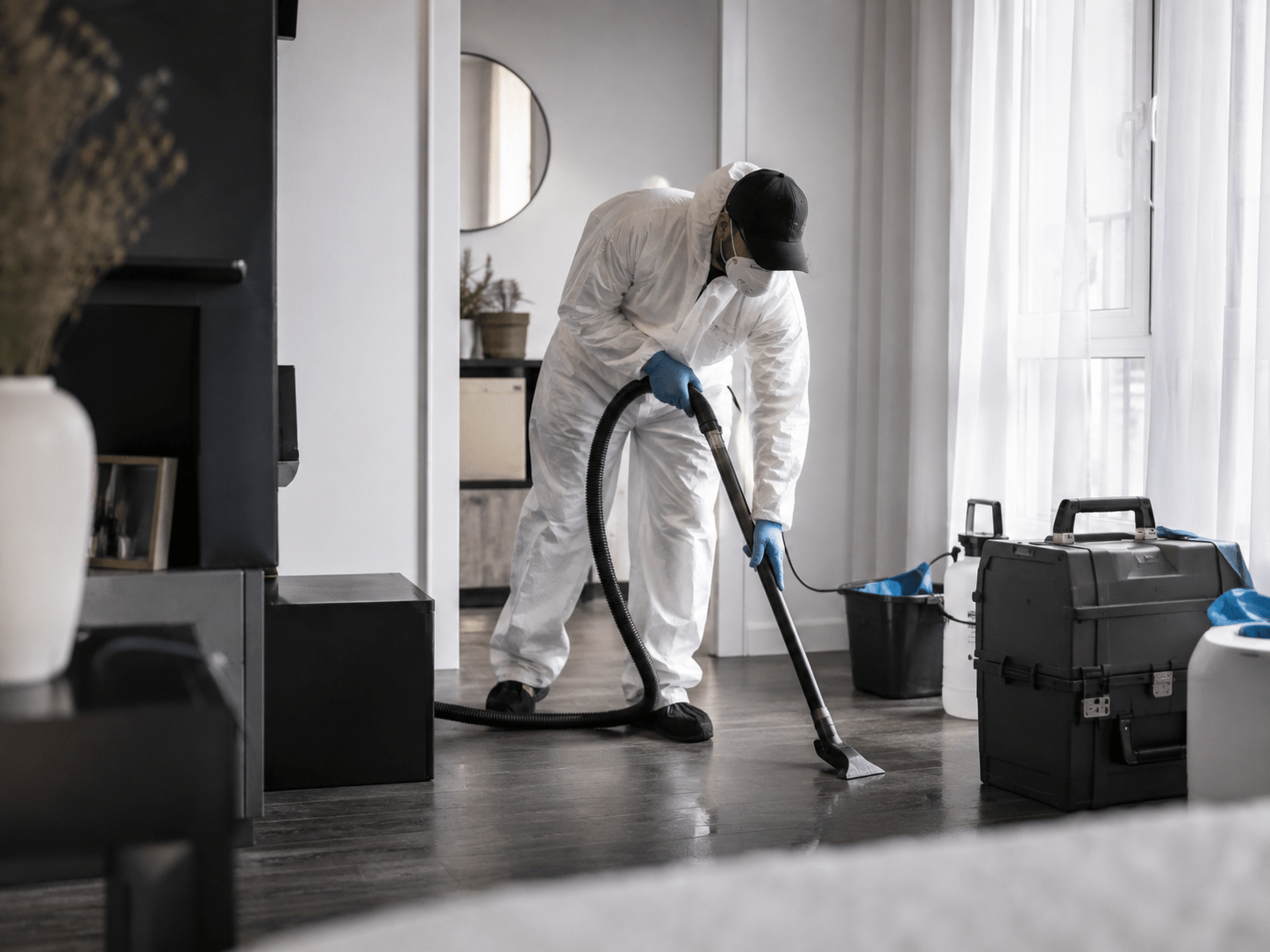 Diskrete Tatortreinigung in Innenräumen